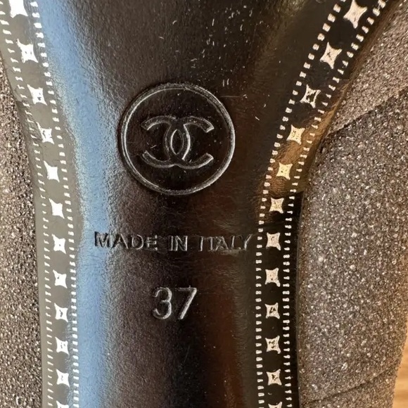 Chanel Escarpins glitter heels Pumps Brown size 7.5 NWT in box - Picture 3 of 10